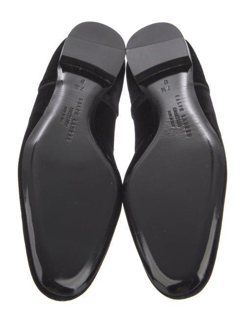Ralph Lauren Collection Velvet Grosgrain Trim Flats