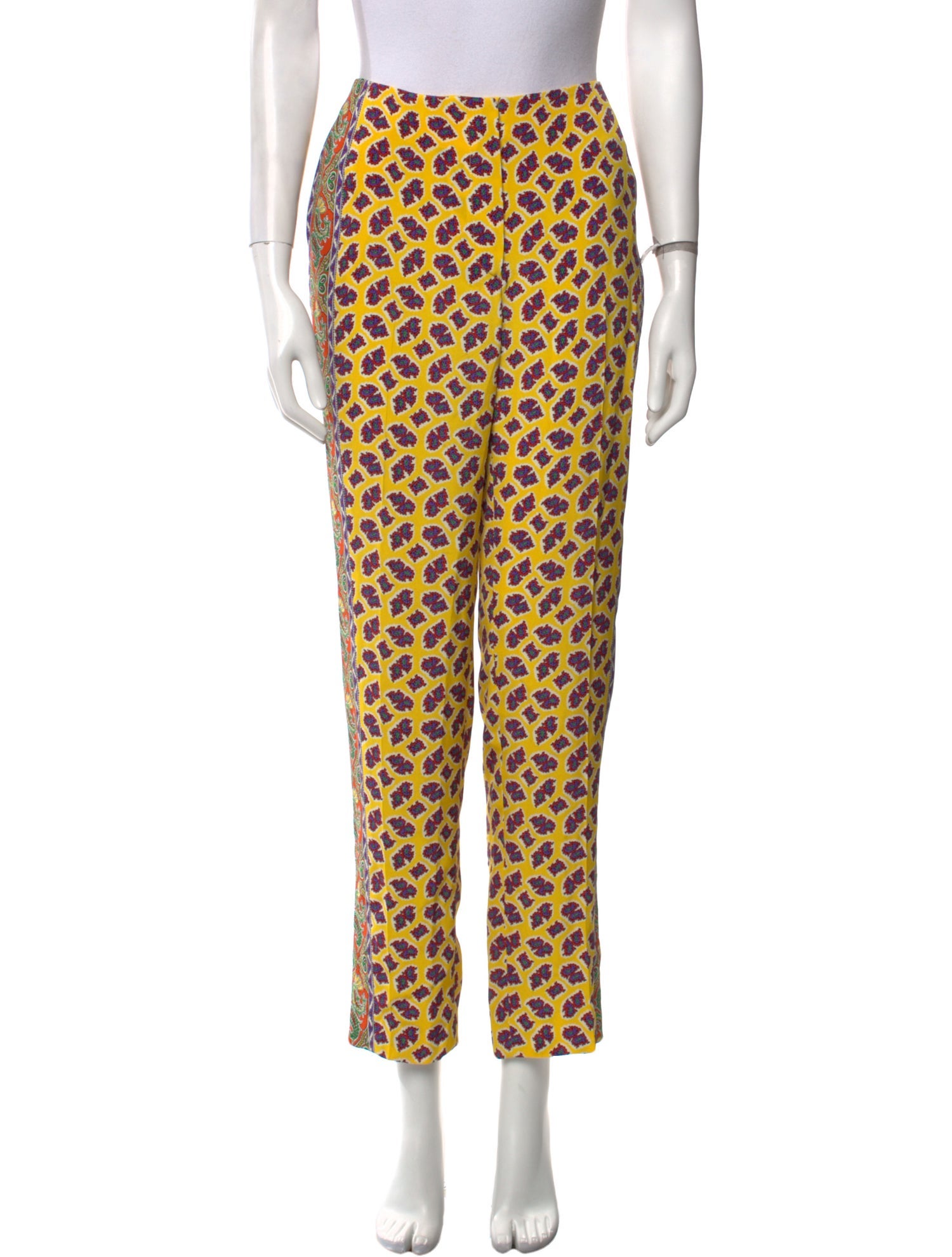 Ralph Lauren Collection Silk Straight Leg Pants