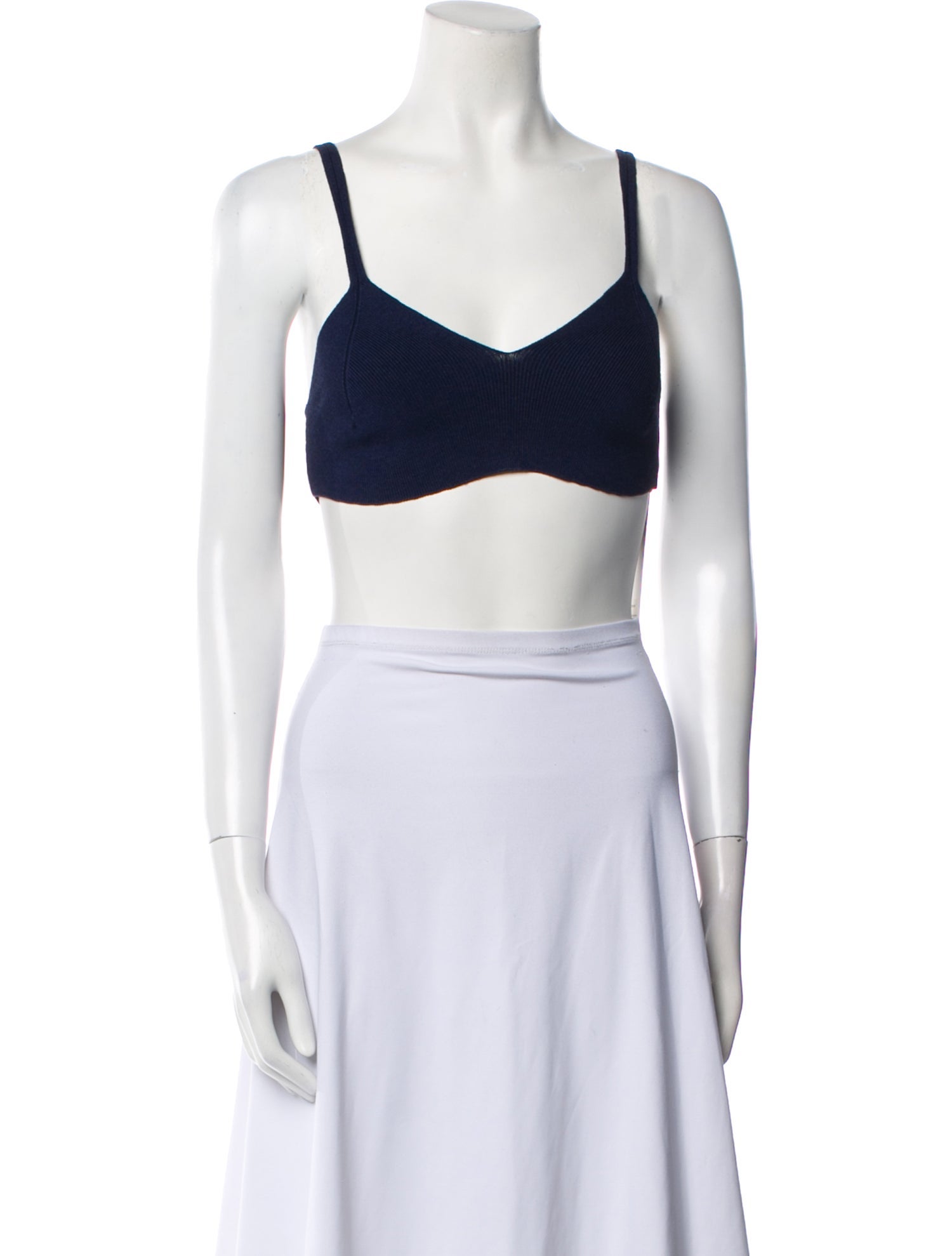 Ralph Lauren Collection Silk V-Neck Crop Top