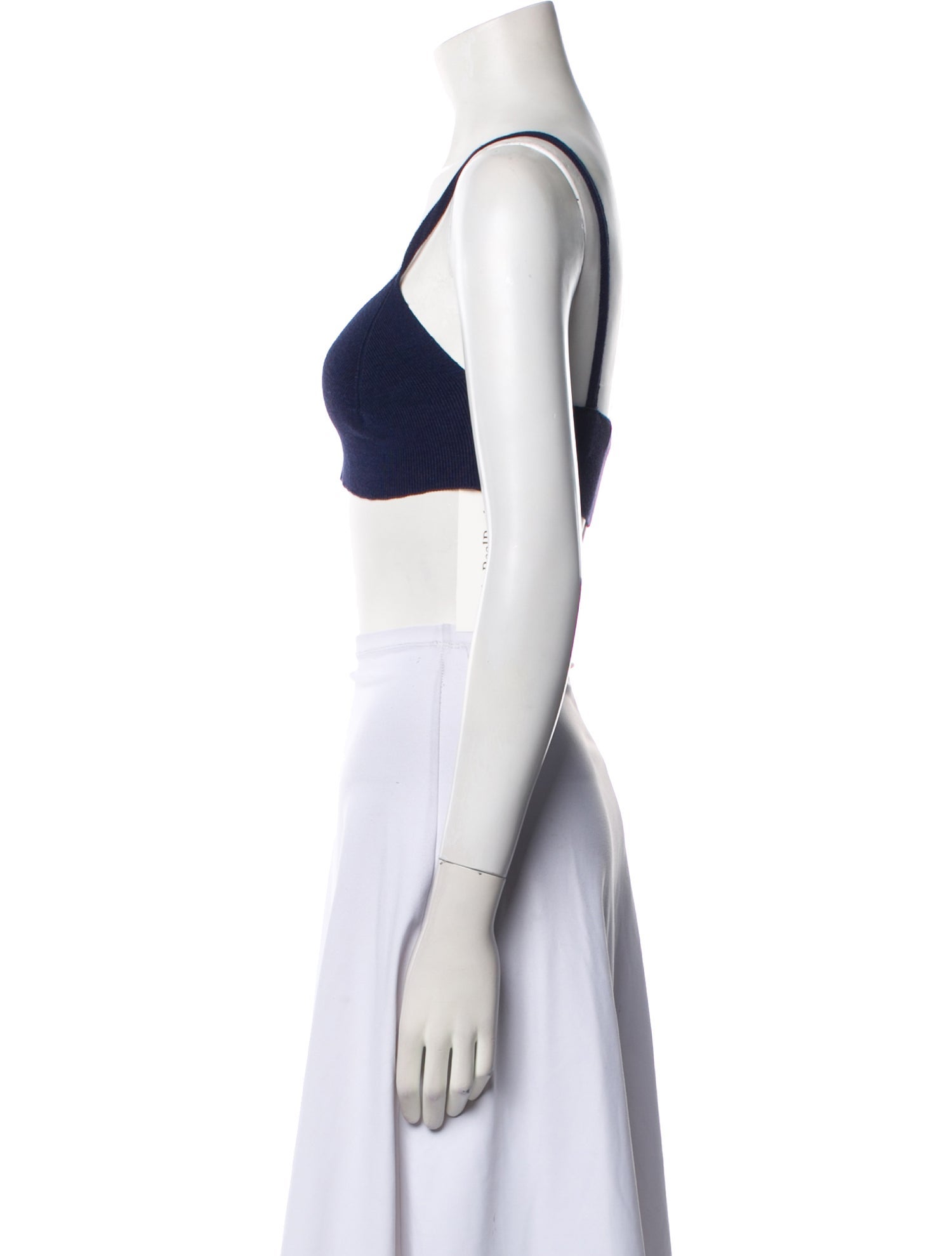 Ralph Lauren Collection Silk V-Neck Crop Top