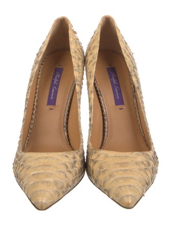 Ralph Lauren Collection Snakeskin Animal Print Pumps