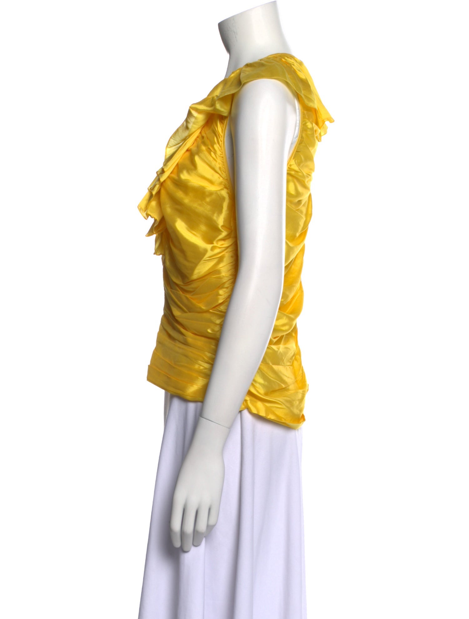 Ralph Lauren Collection Silk V-Neck Top