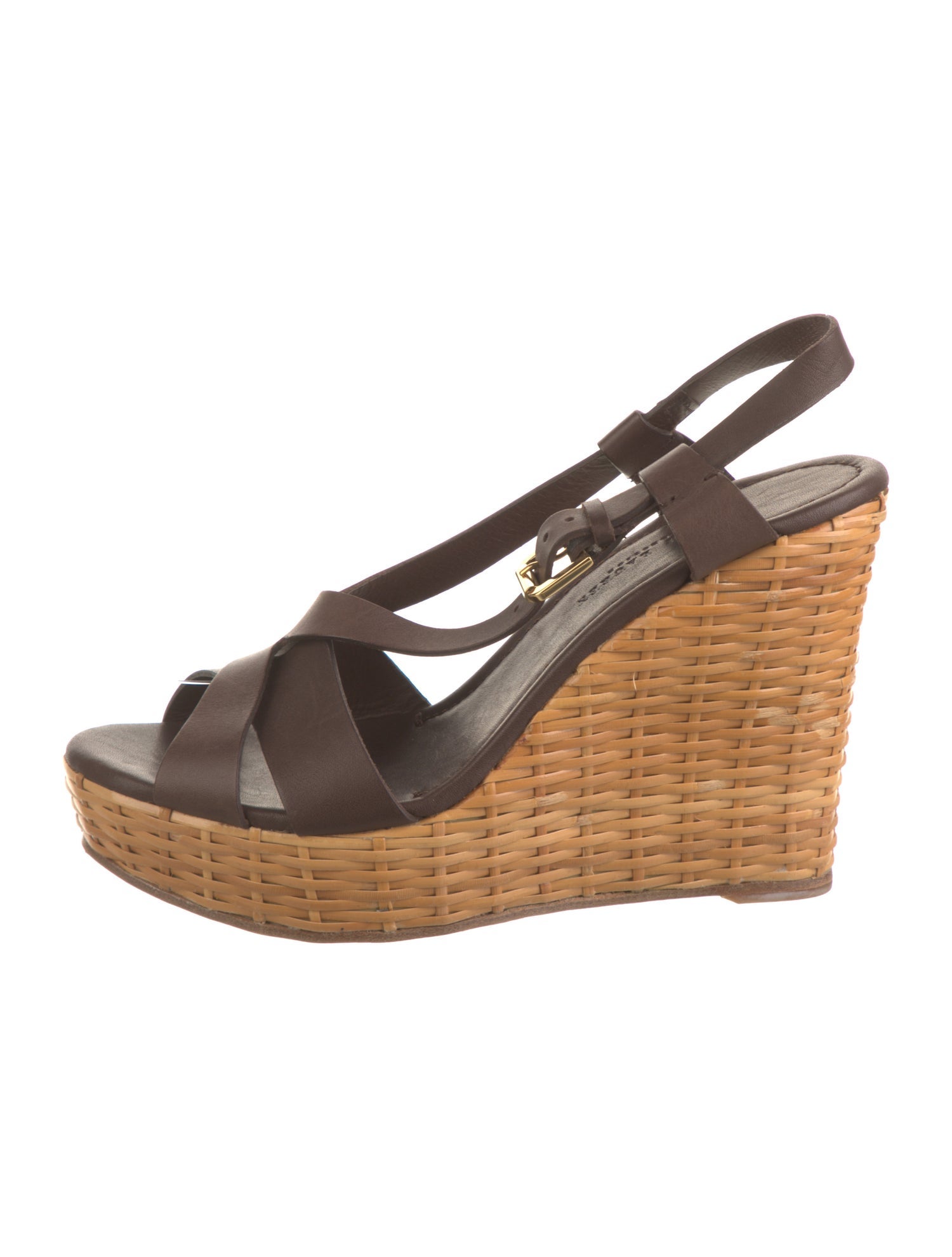 Ralph Lauren Collection Leather Slingback Sandals