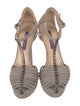 Ralph Lauren Collection Suede T-Strap Pumps