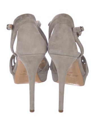 Ralph Lauren Collection Suede T-Strap Pumps