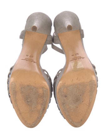 Ralph Lauren Collection Suede T-Strap Pumps