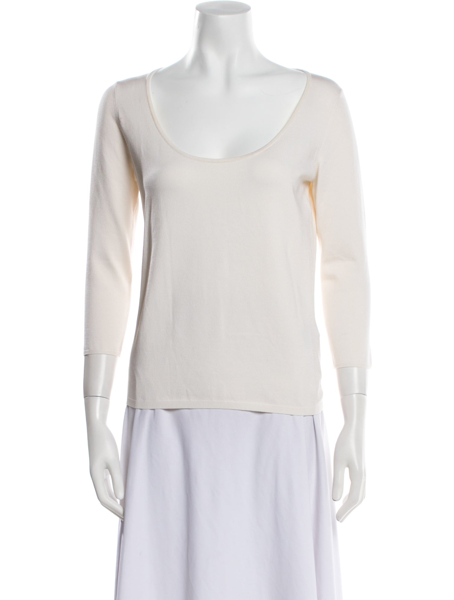 Ralph Lauren Collection Silk Scoop Neck Sweater