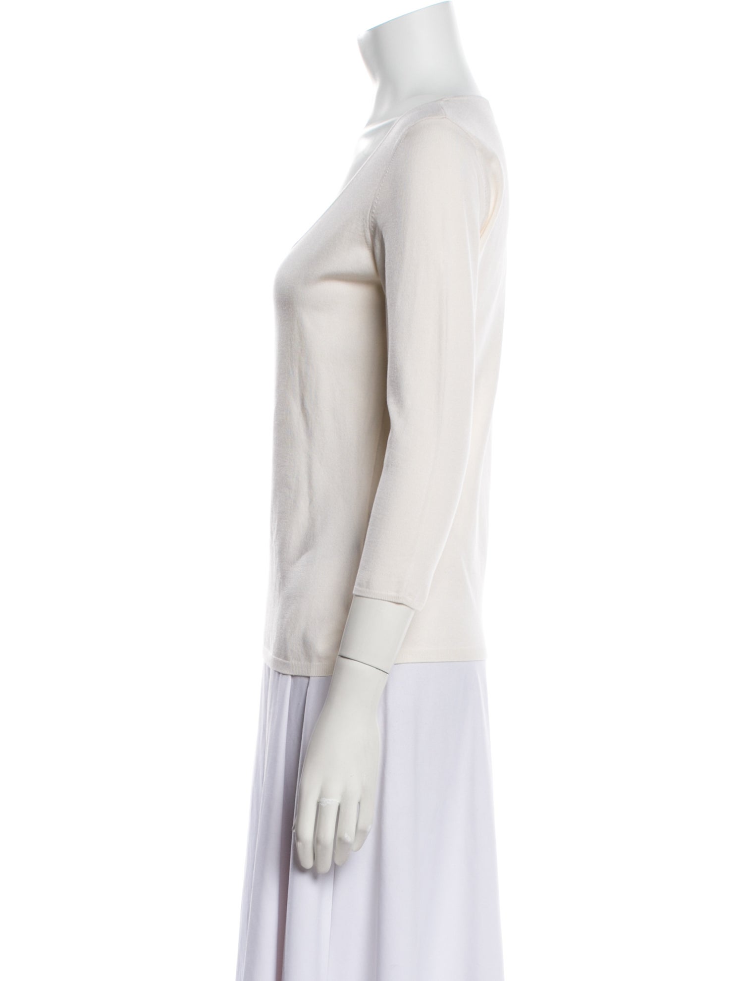 Ralph Lauren Collection Silk Scoop Neck Sweater