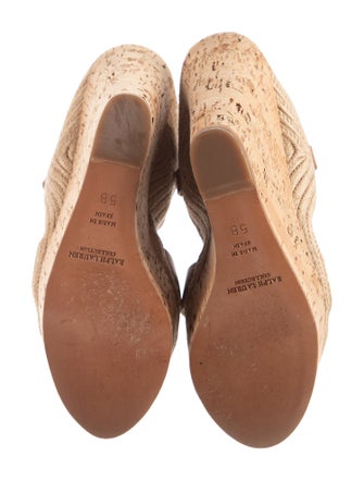 Ralph Lauren Collection Leather T-Strap Sandals