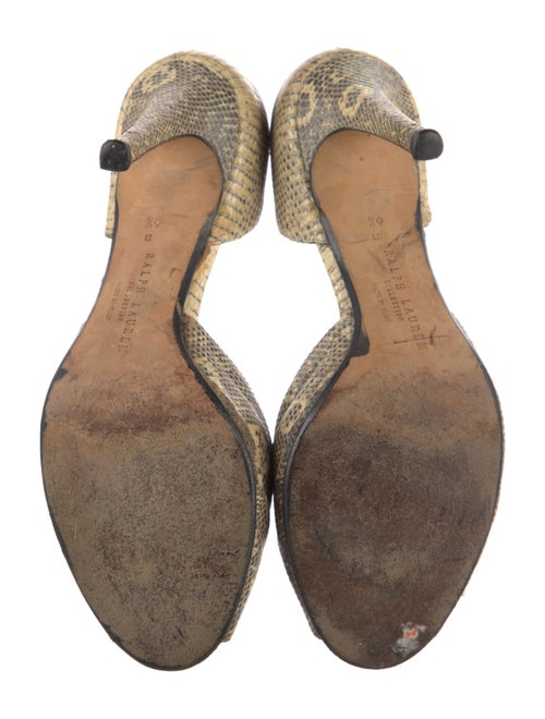 Ralph Lauren Collection Leather Animal Print D'Orsay Pumps
