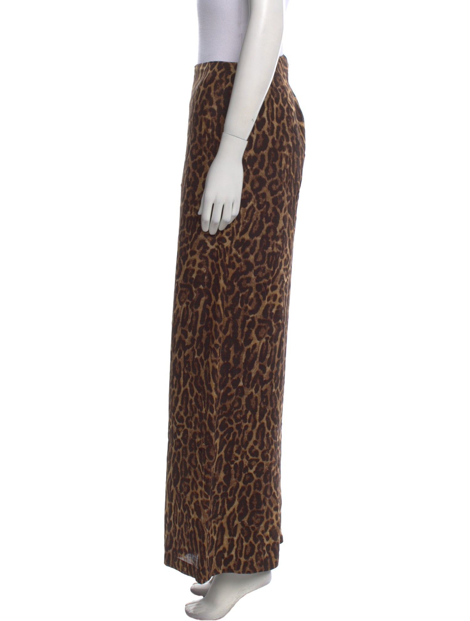 Ralph Lauren Collection Animal Print Wide Leg Pants