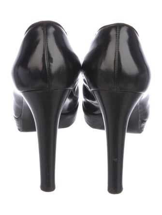 Ralph Lauren Collection Leather Bow Accents Pumps