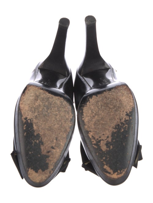 Ralph Lauren Collection Leather Bow Accents Pumps