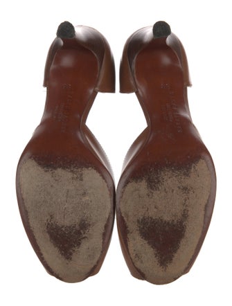 Ralph Lauren Collection Leather Cutout Accent D'Orsay Pumps