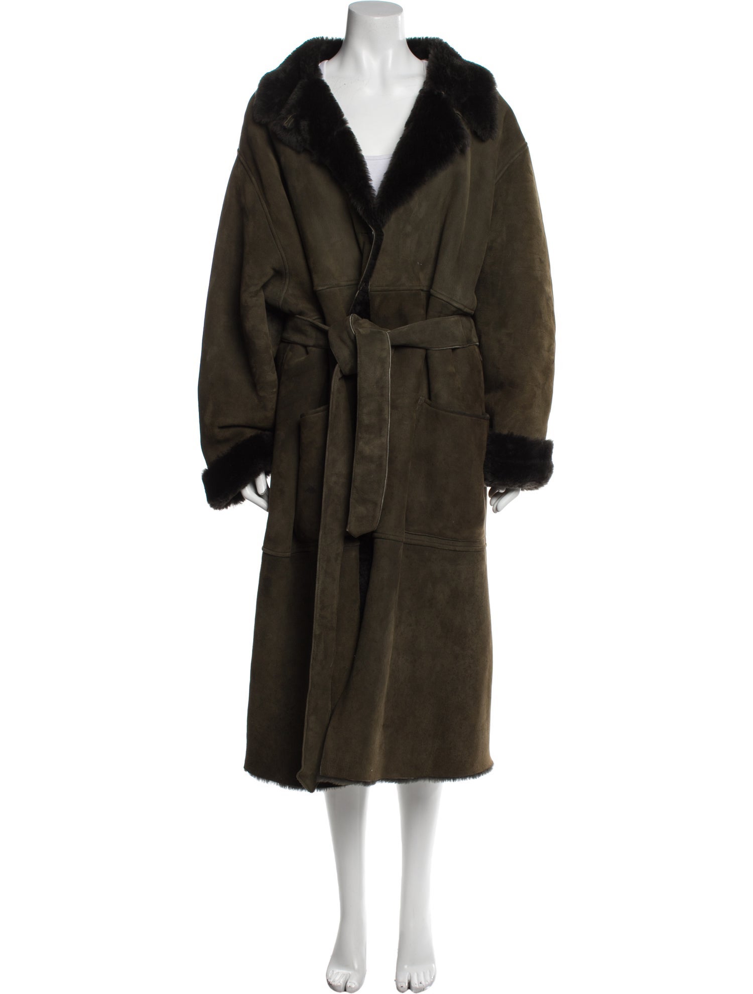 Ralph Lauren Collection Suede Fur Coat