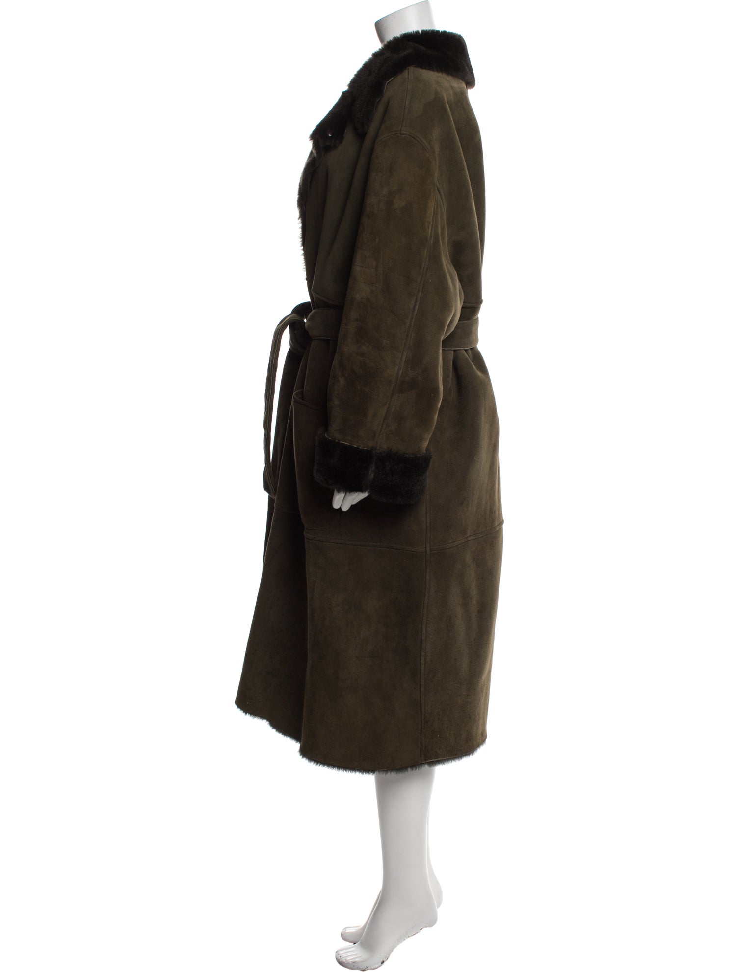 Ralph Lauren Collection Suede Fur Coat