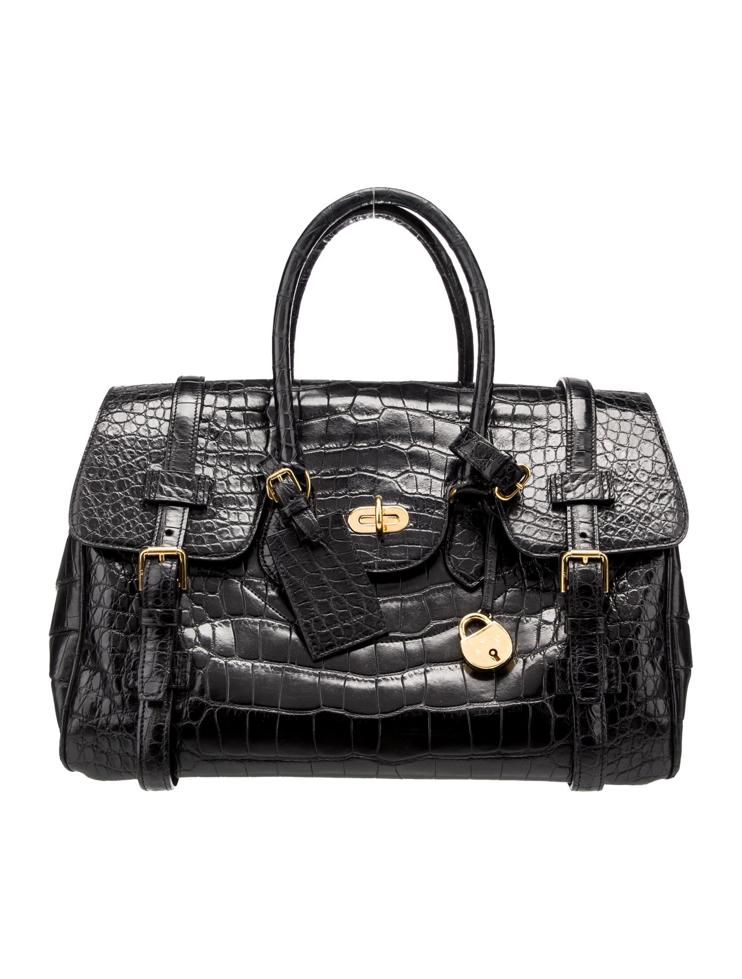 Ralph Lauren Collection Alligator Top Handle Bag