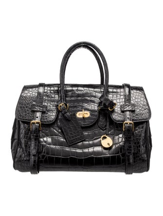 Ralph Lauren Collection Alligator Top Handle Bag