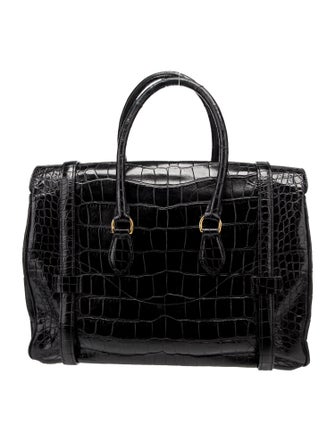 Ralph Lauren Collection Alligator Top Handle Bag