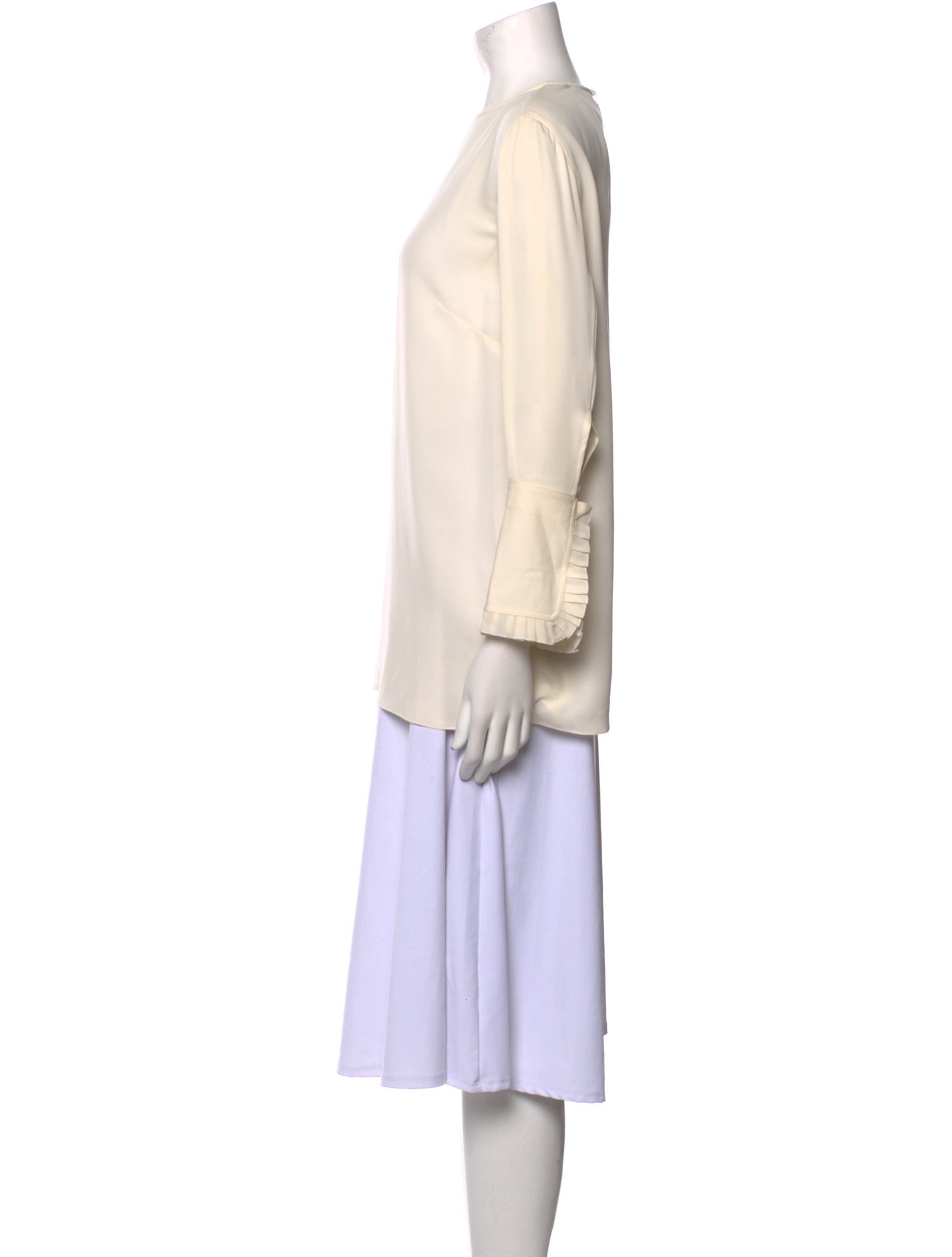 Ralph Lauren Collection Crew Neck Long Sleeve Blouse