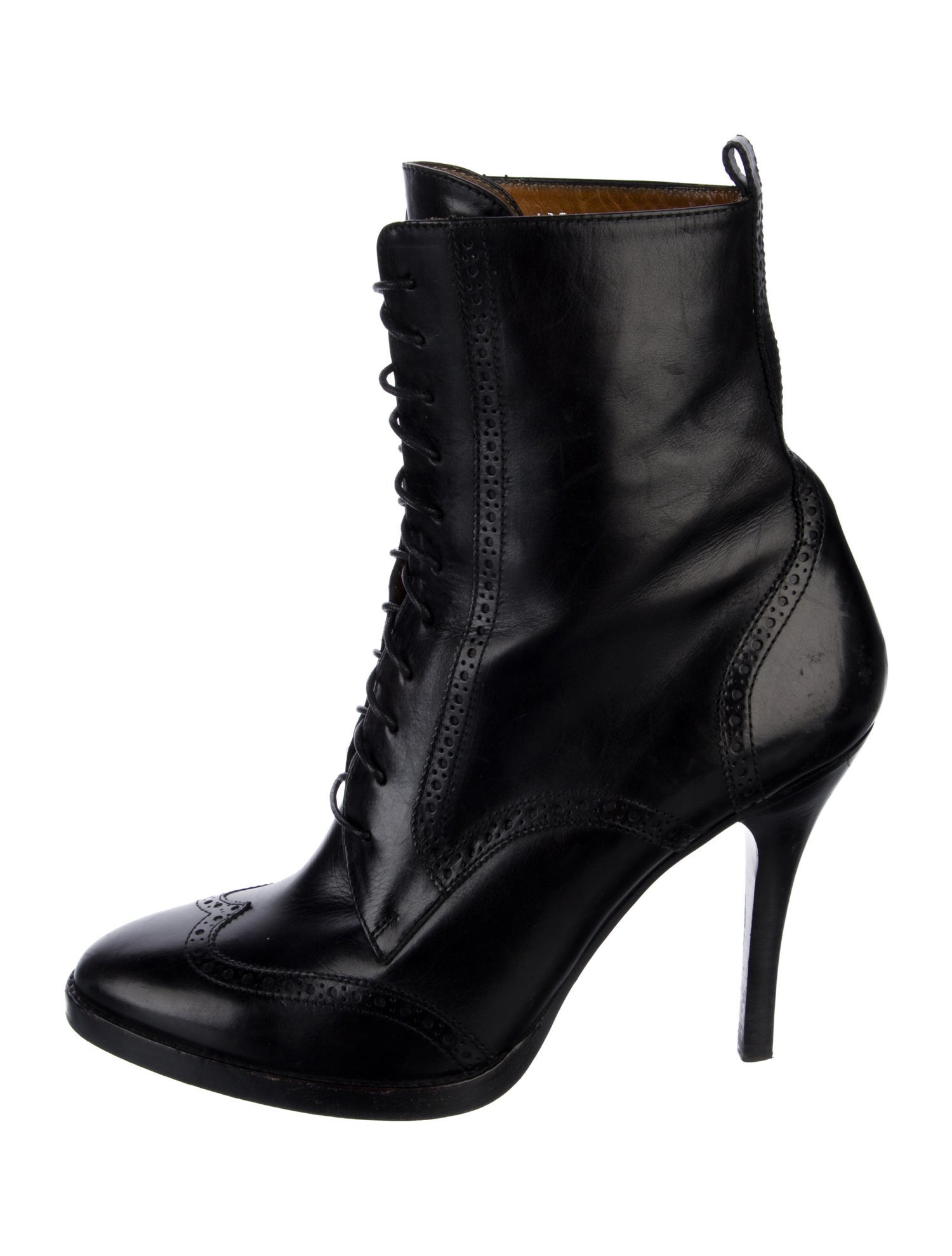 Ralph Lauren Collection Leather Lace-Up Boots