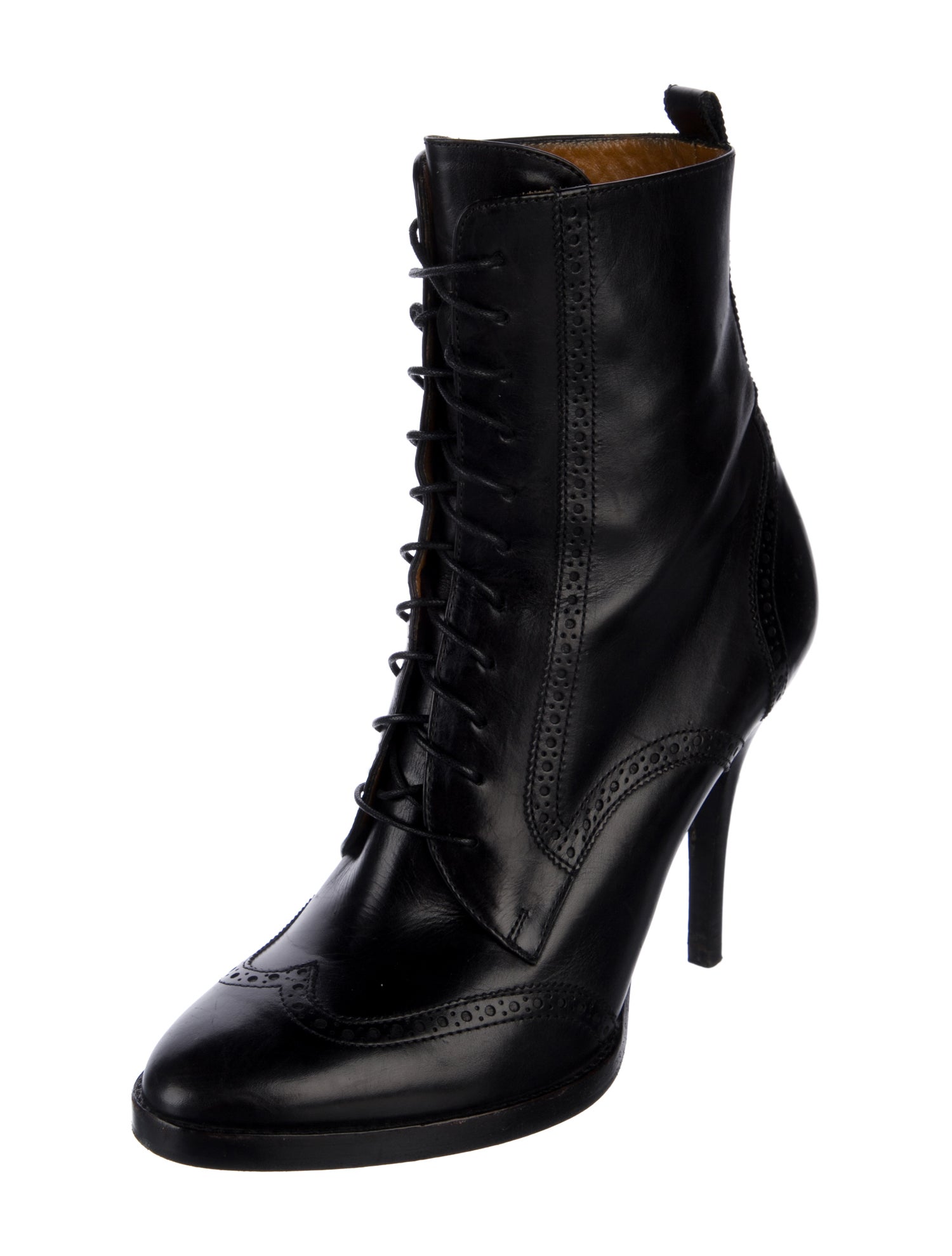 Ralph Lauren Collection Leather Lace-Up Boots