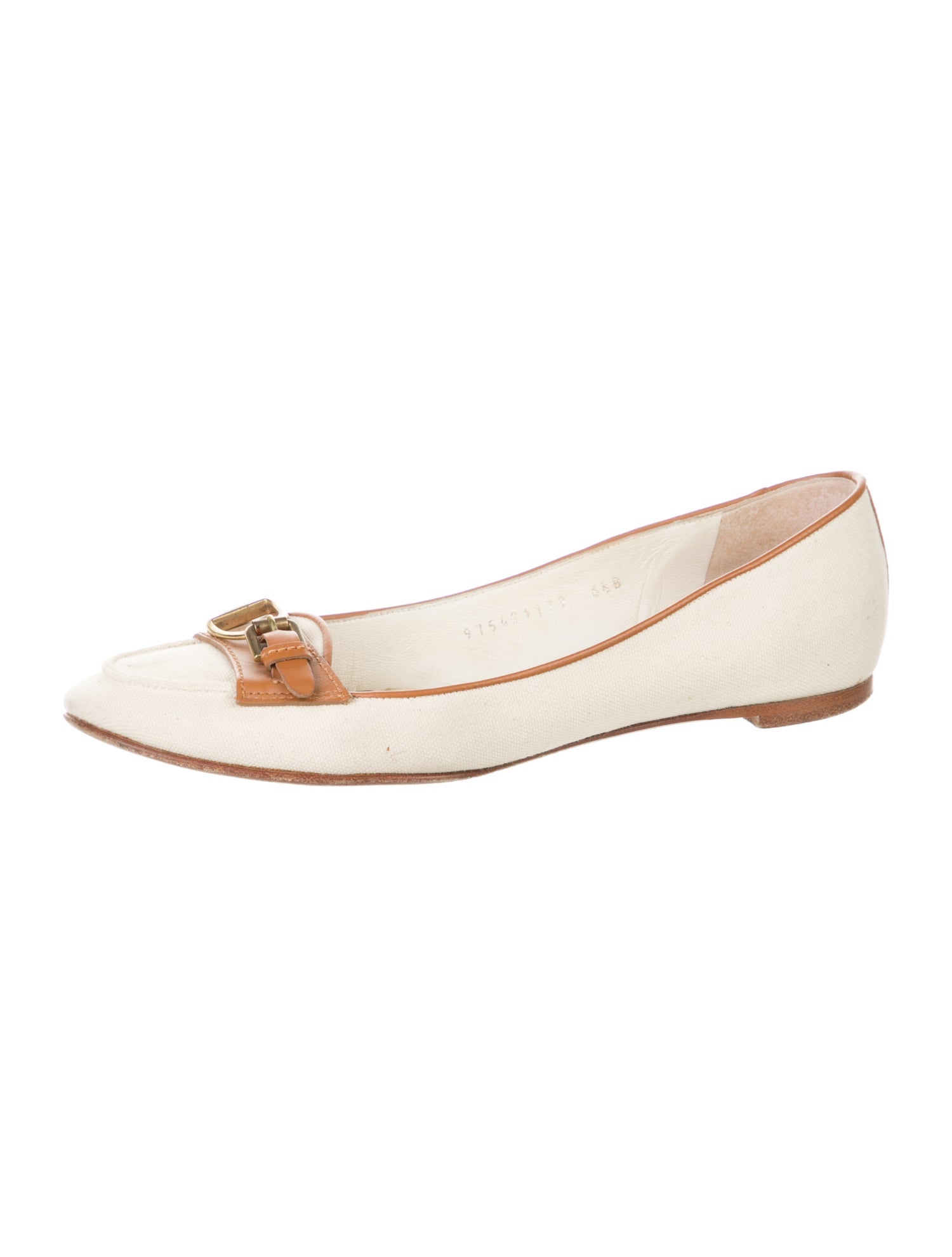 Ralph Lauren Collection Canvas Ballet Flats