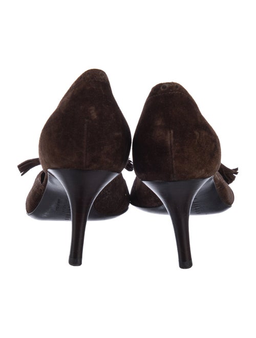 Ralph Lauren Collection Suede Tassel Accents D'Orsay Pumps
