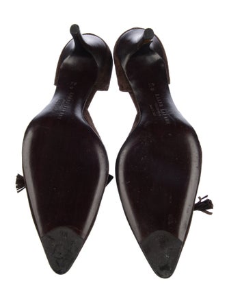 Ralph Lauren Collection Suede Tassel Accents D'Orsay Pumps