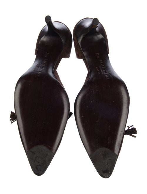 Ralph Lauren Collection Suede Tassel Accents D'Orsay Pumps