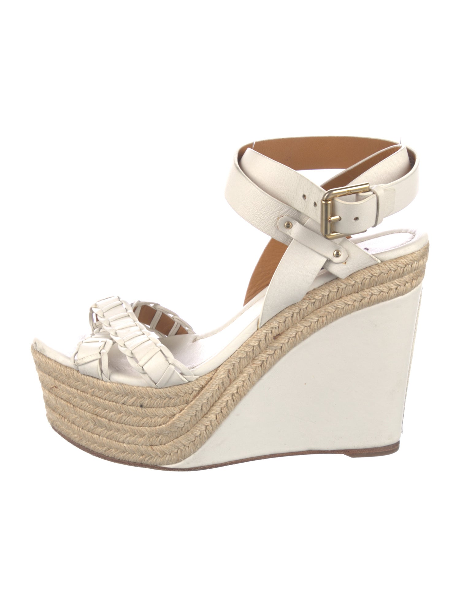 Ralph Lauren Collection Leather Printed Espadrilles