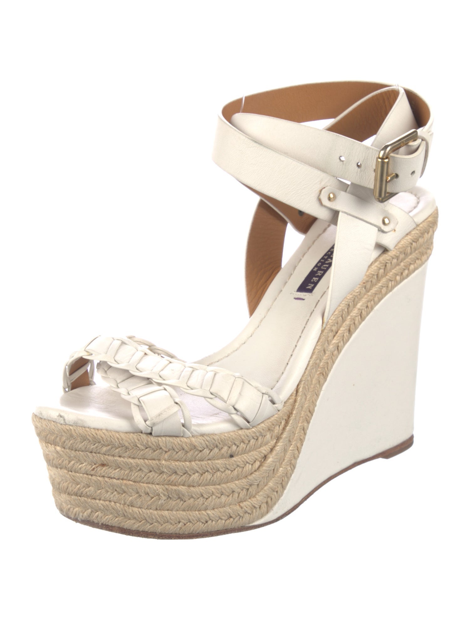 Ralph Lauren Collection Leather Printed Espadrilles