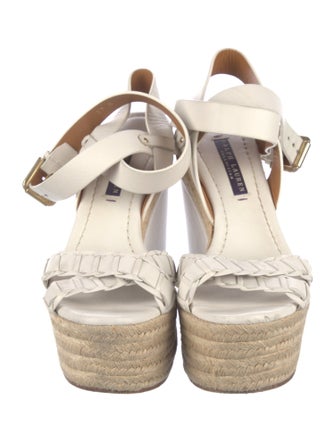 Ralph Lauren Collection Leather Printed Espadrilles
