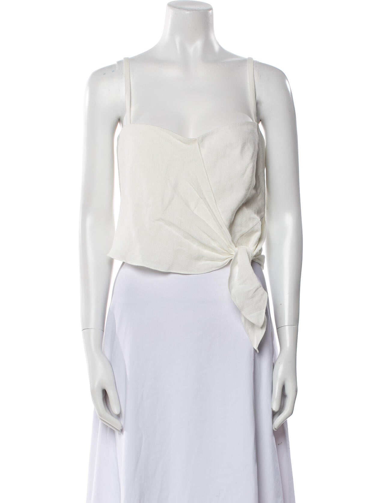 Ralph Lauren Collection Square Neckline Sleeveless Crop Top