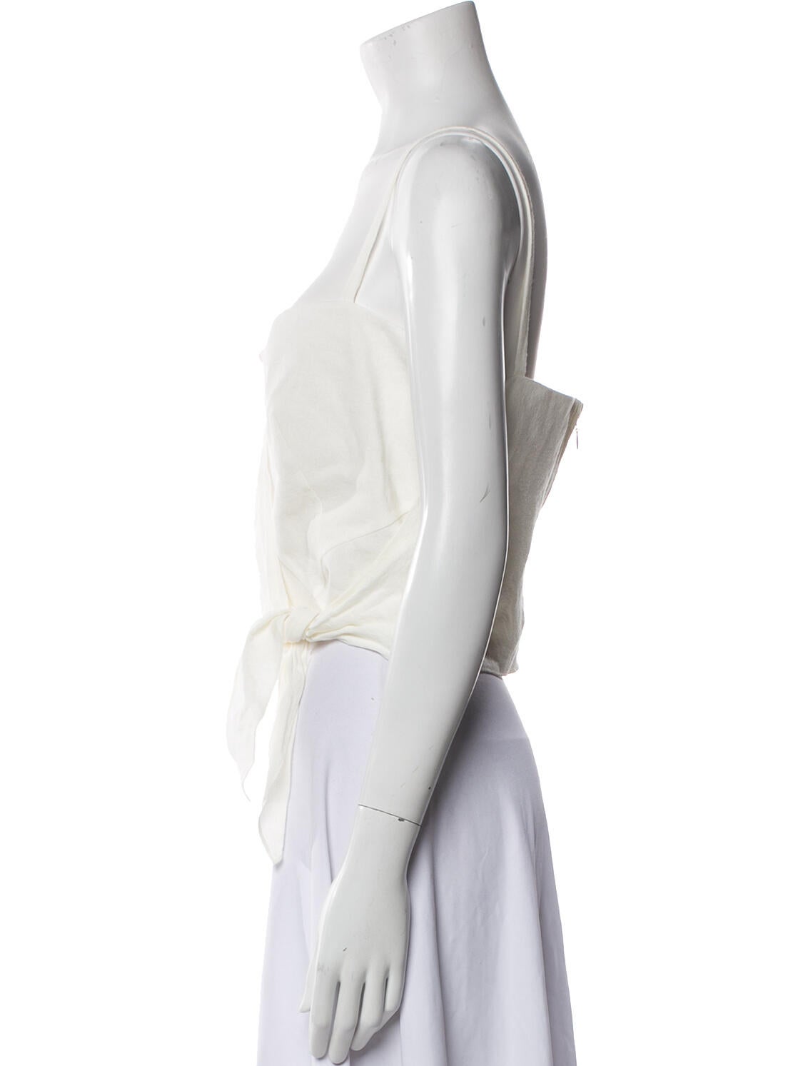 Ralph Lauren Collection Square Neckline Sleeveless Crop Top