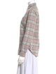 Ralph Lauren Collection Plaid Print Long Sleeve Button-Up Top