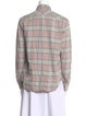 Ralph Lauren Collection Plaid Print Long Sleeve Button-Up Top