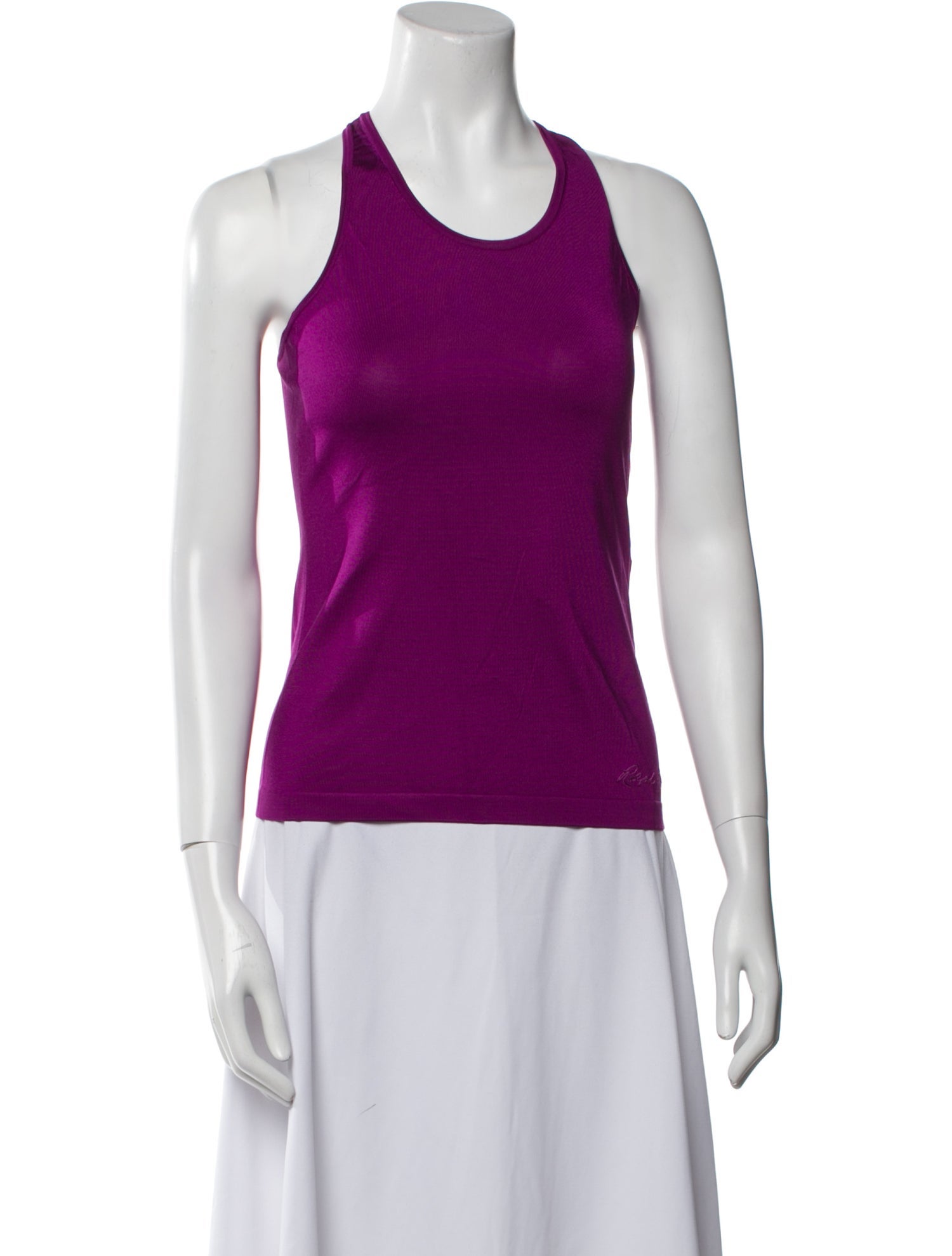 Ralph Lauren Collection Silk Scoop Neck Top