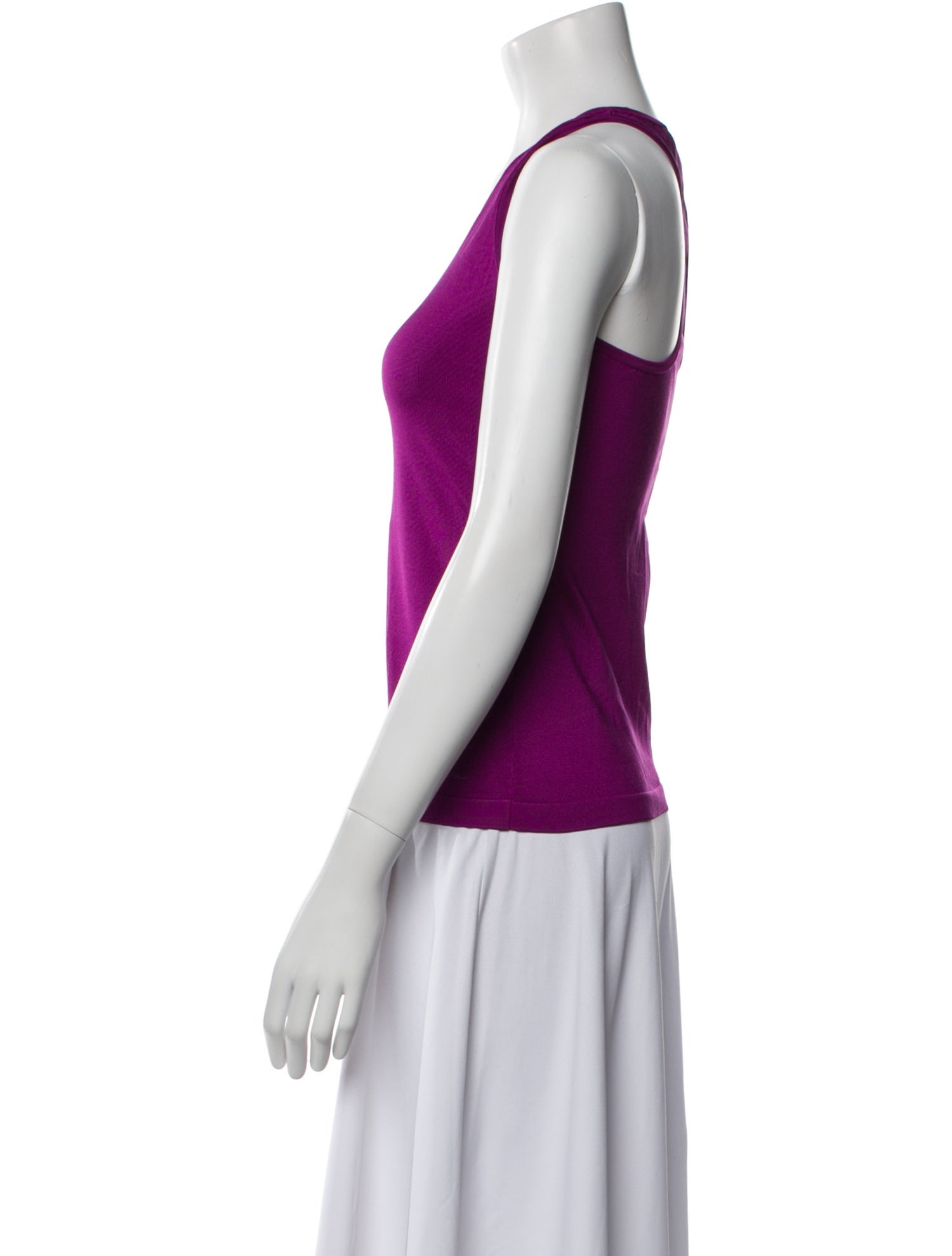 Ralph Lauren Collection Silk Scoop Neck Top