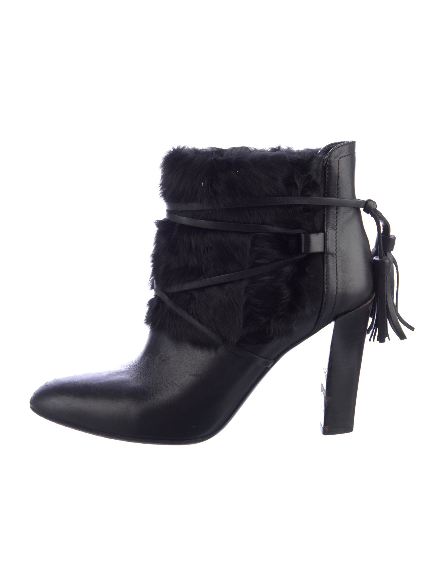Ralph Lauren Collection Leather Tassel Accents Boots