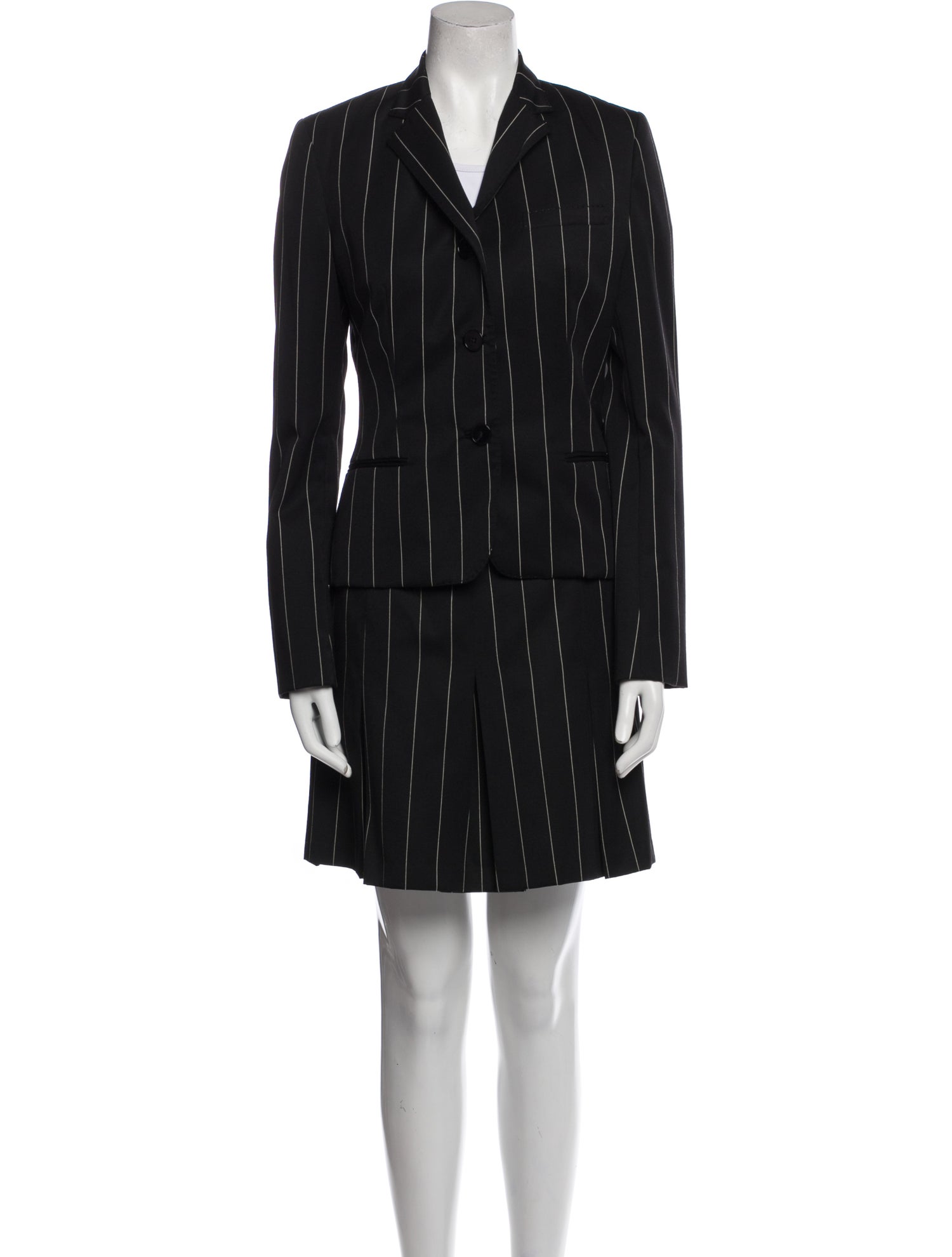 Ralph Lauren Collection Wool Printed Skirt Suit