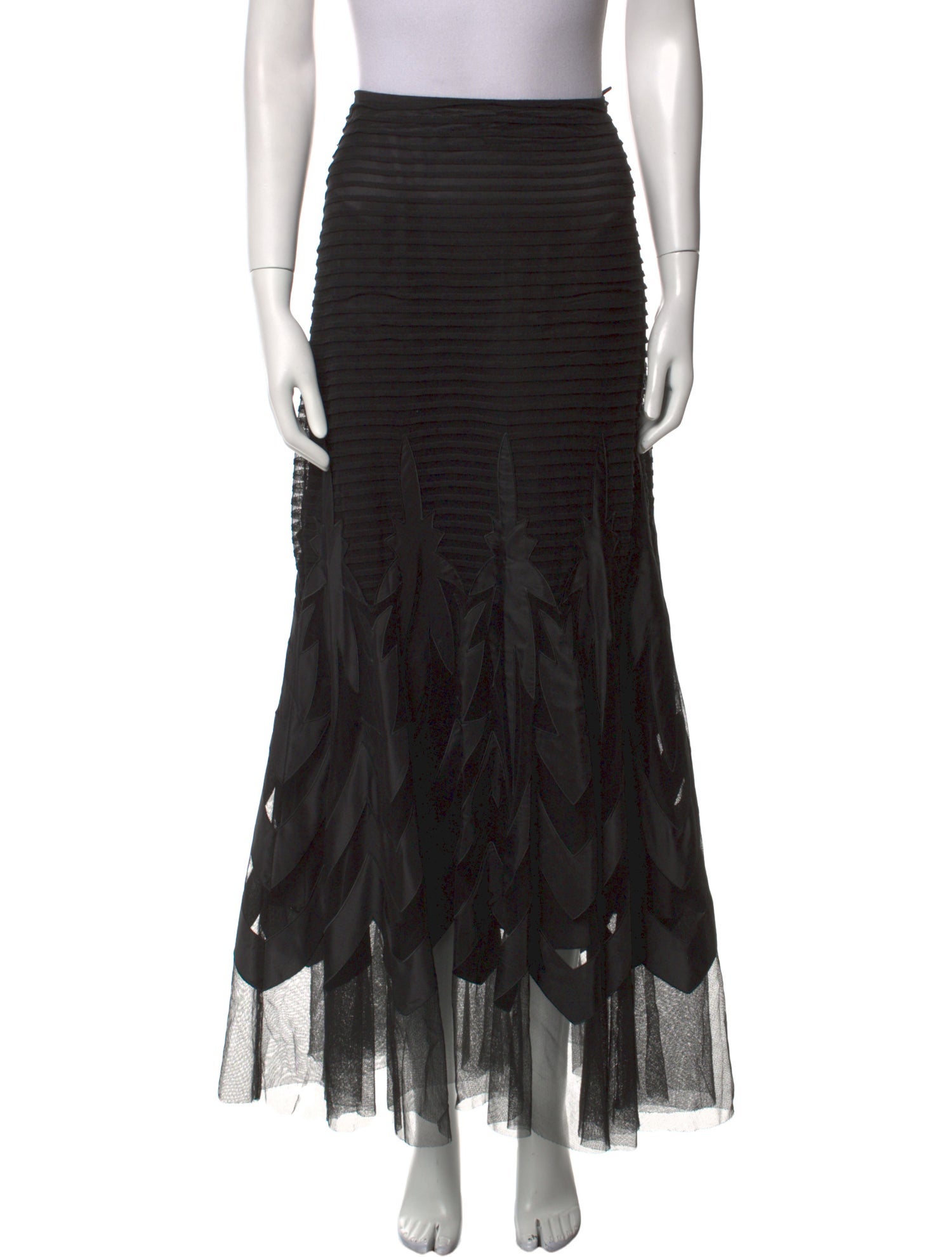 Ralph Lauren Collection Mesh Accents Long Skirt