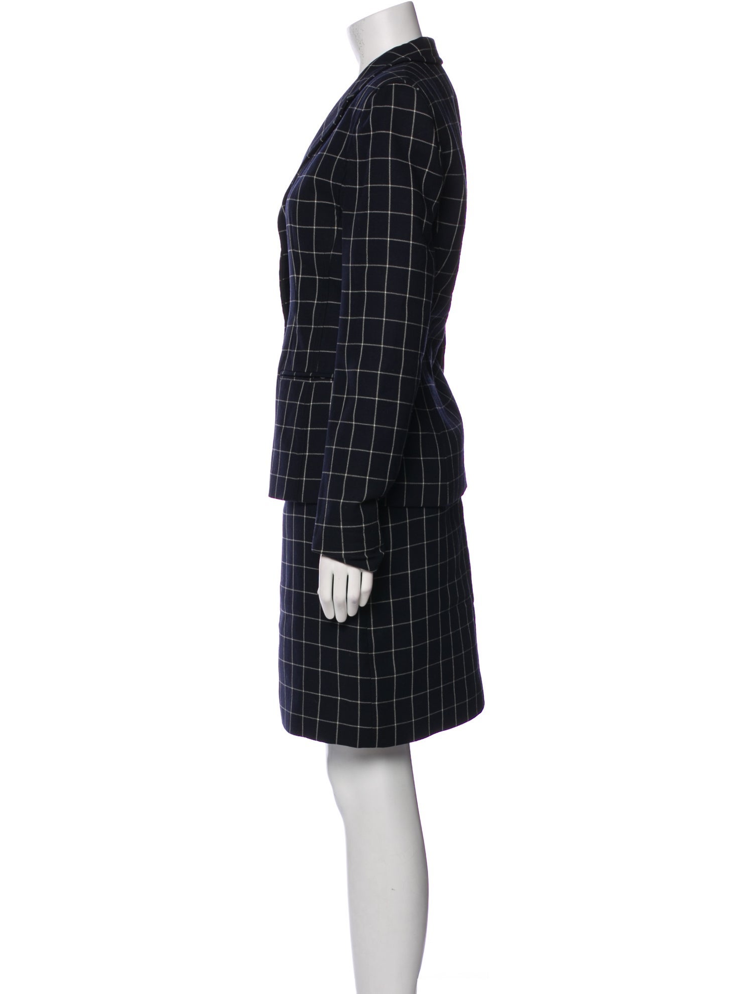 Ralph Lauren Collection Wool Plaid Print Skirt Set