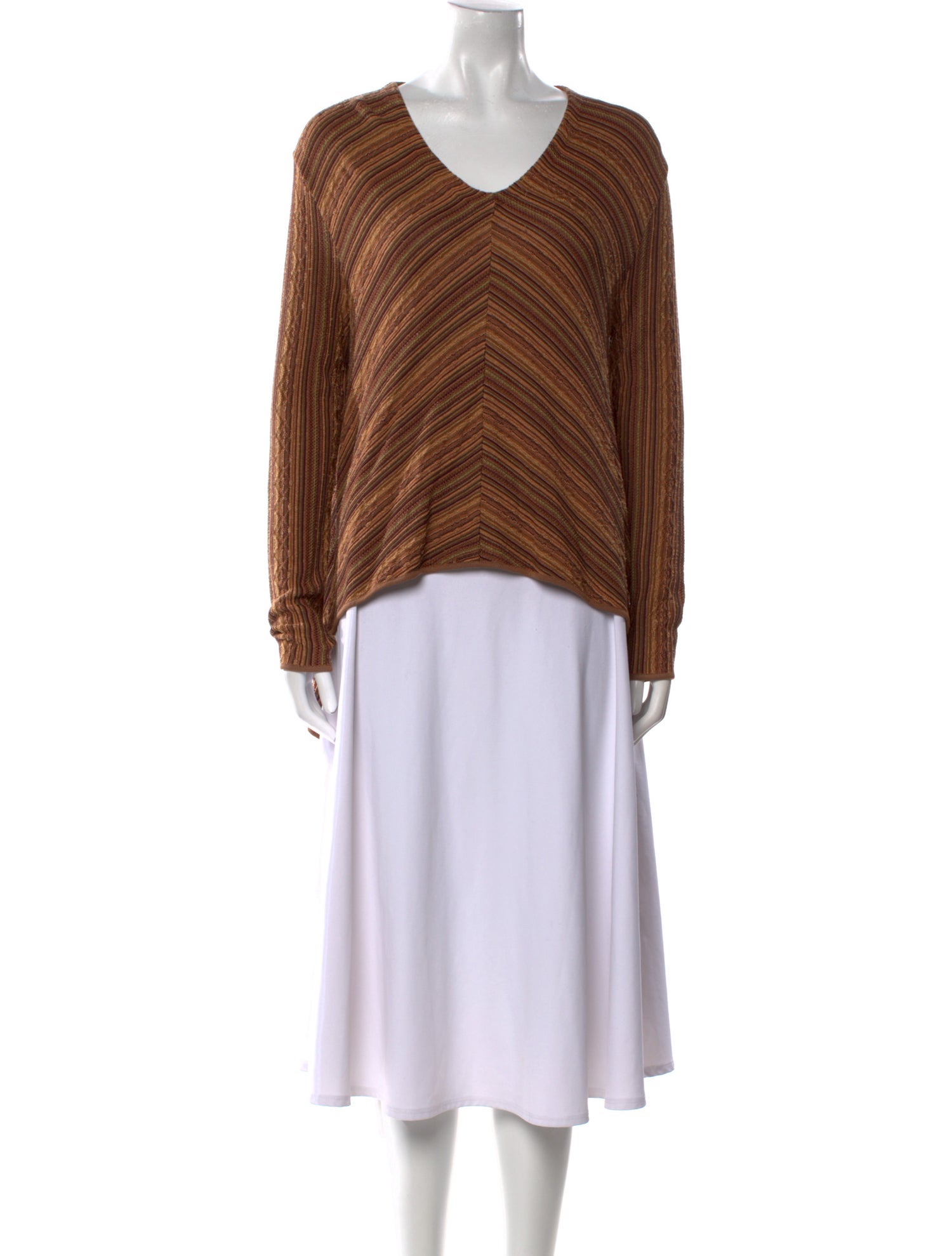 Ralph Lauren Collection Silk Striped Sweater