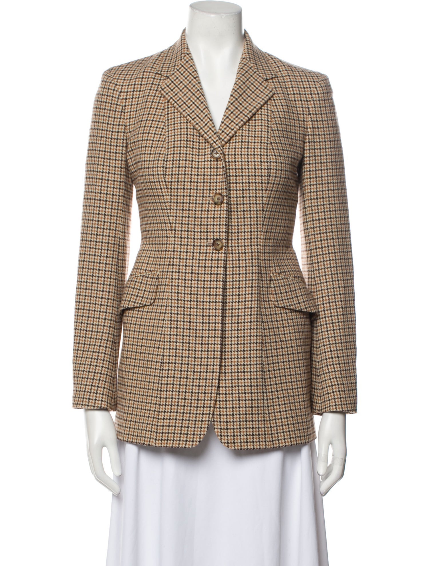 Ralph Lauren Collection Wool Houndstooth Print Blazer w/ Tags