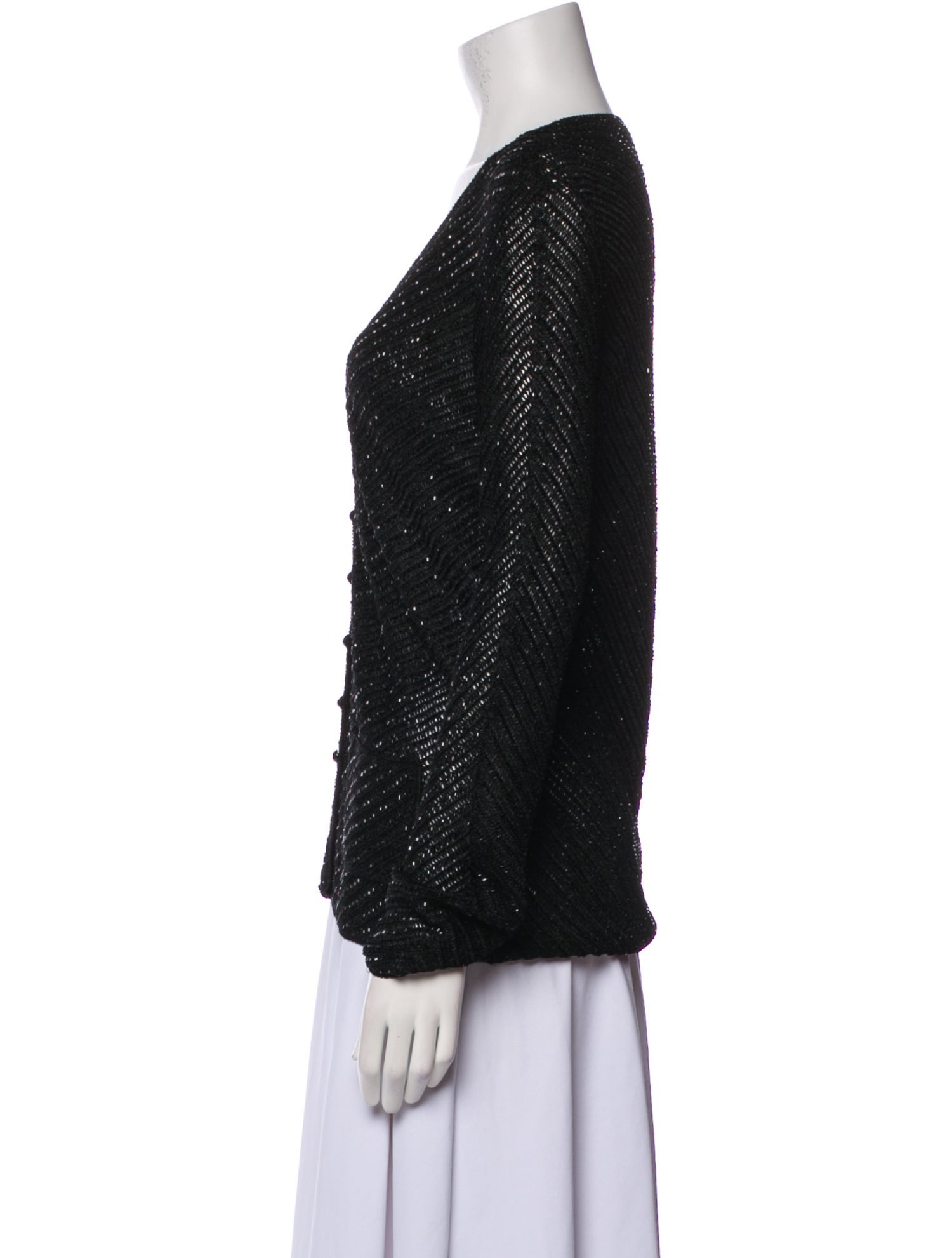 Ralph Lauren Collection V-Neck Long Sleeve Top