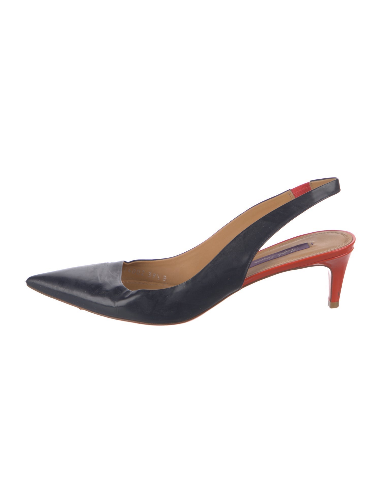 Ralph Lauren Collection Patent Leather Slingback Pumps
