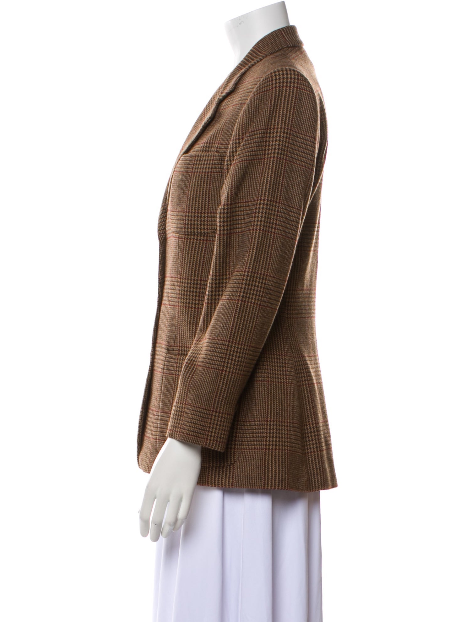 Ralph Lauren Collection Cashmere Houndstooth Print Blazer