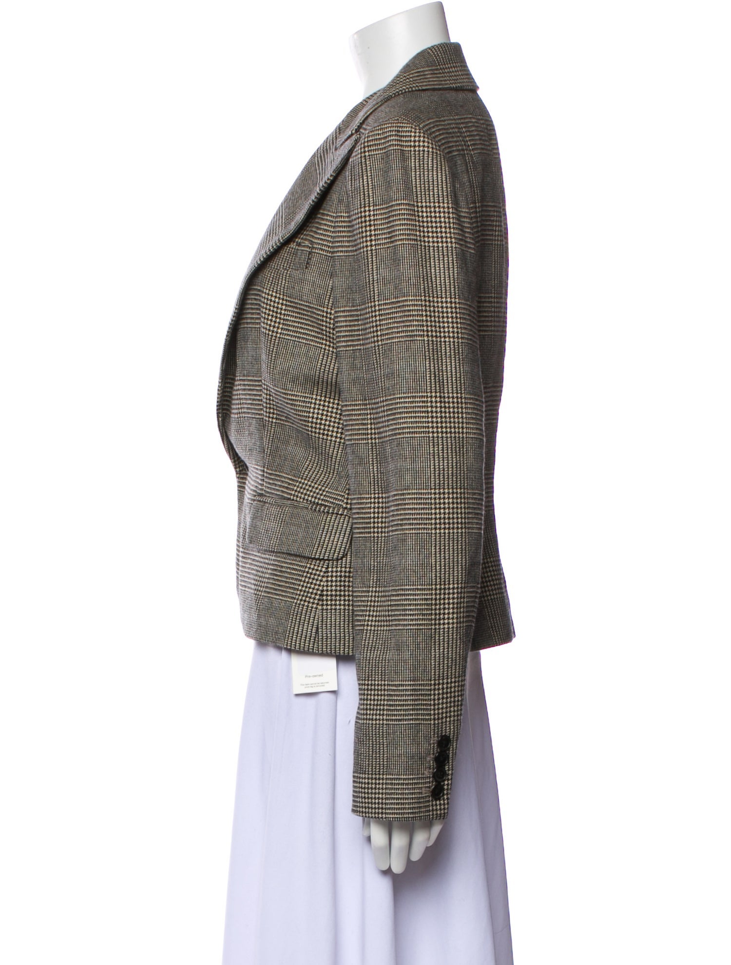 Ralph Lauren Collection Cashmere Plaid Print Blazer