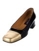 Ralph Lauren Collection Leather Colorblock Pattern Pumps